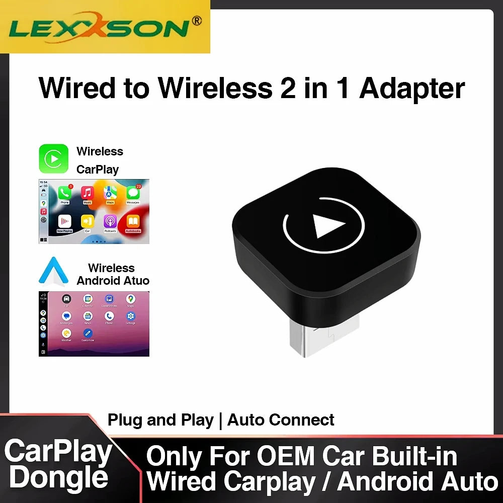 2-in-1 Wireless CarPlay Dongle